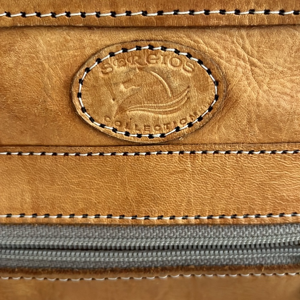 Beautiful tan leather satchel - Picture 2 of 5